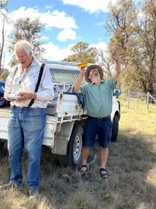 Two ADARC members setting up an antenna outdoors during the John Moyle Memorial Field Day 2026